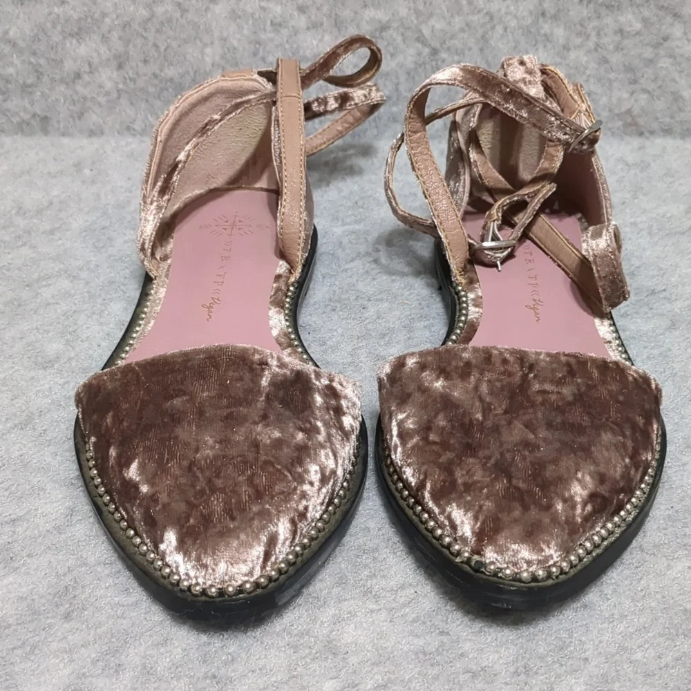 Free People x Farylrobin Velvet Florence Flats Size 7 - Picture 4 of 11